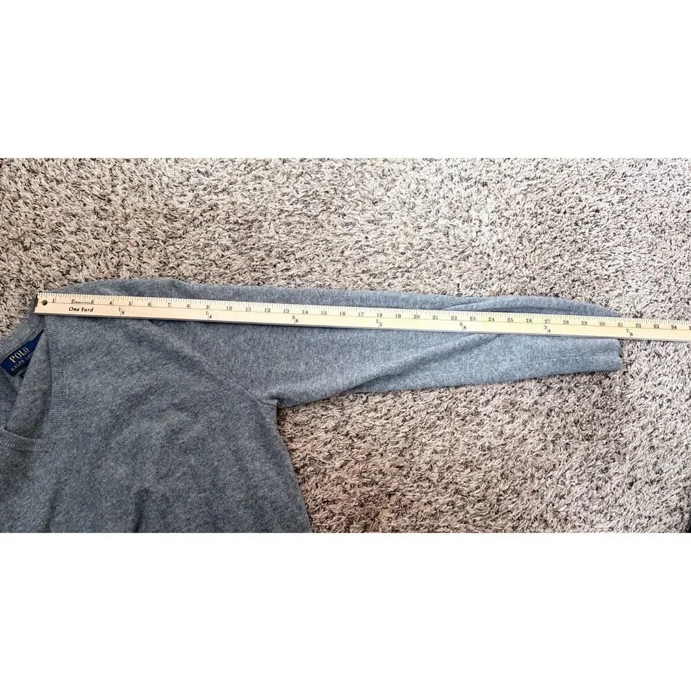 Polo Ralph Lauren Washable Cashmere V-Neck Sweater - Heather‎ Grey